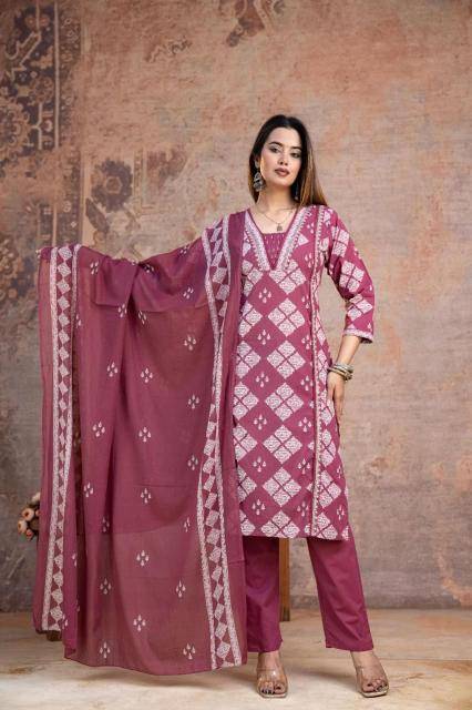 Jaipuri 3pcs cotton Kurti suppliers in Surat
